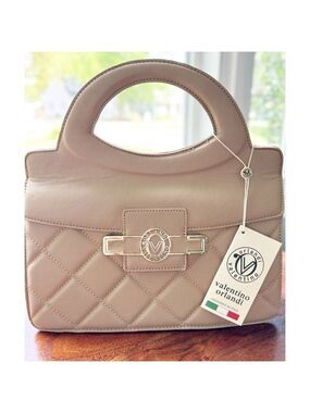 Valentino Orlandi Tan/Beige Quilted Crossbody or Shoulder Bag NWT